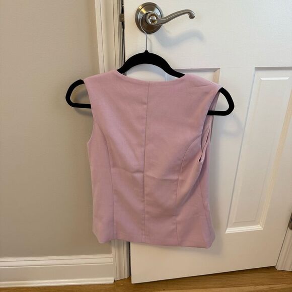 Abercrombie & Fitch Pink Tie-Front Tailored Vest - Picture 5 of 5